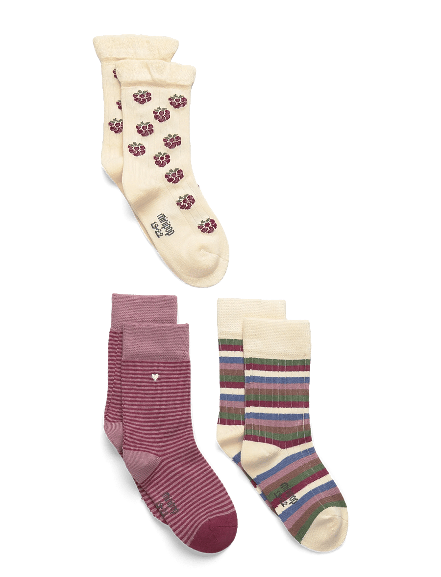 minipop - MiniPop Season Bamboo Socks 3 Pcs - strümpfe - blackberry mix - 0
