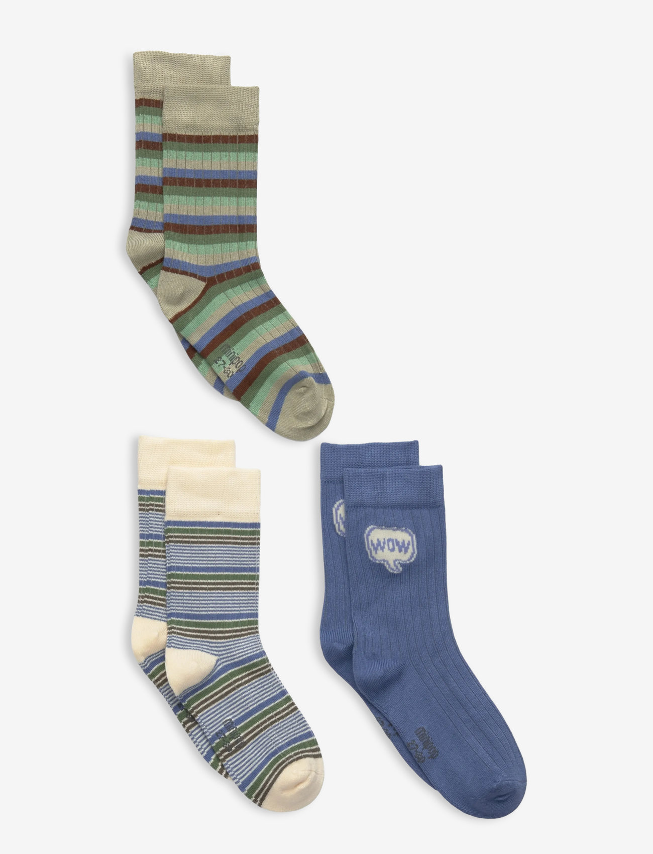 minipop - MiniPop® Season Bamboo Socks 3 Pcs - strømper - blue mix - 0