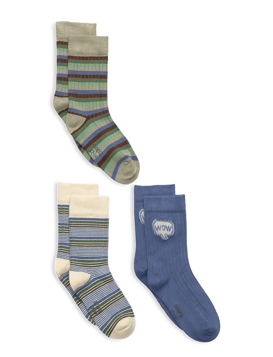 minipop - MiniPop Season Bamboo Socks 3 Pcs - strümpfe - blue mix - 0