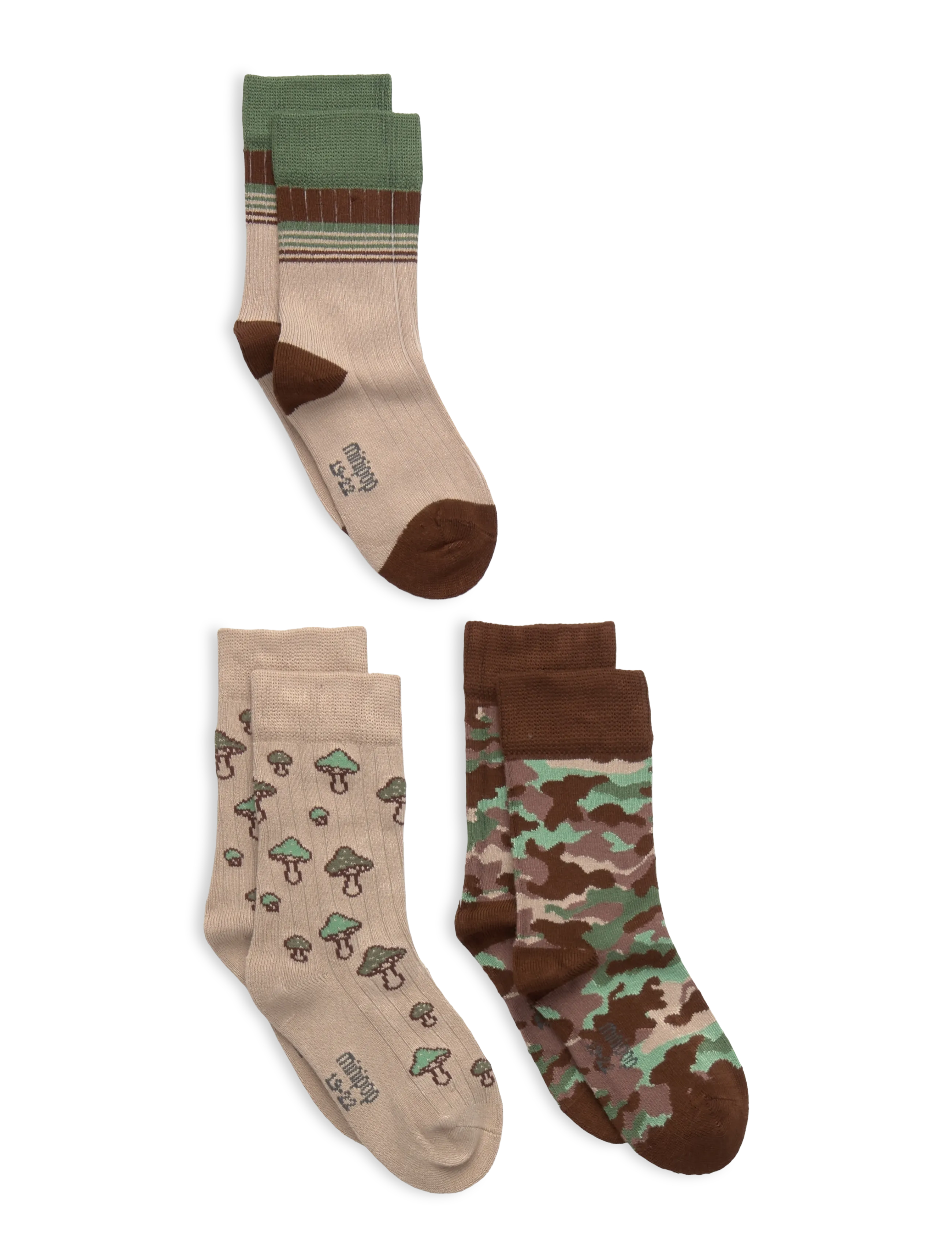MINIPOP Minipop Season Bamboo Socken 3 Pcs Beige - 19/22 - Kinder