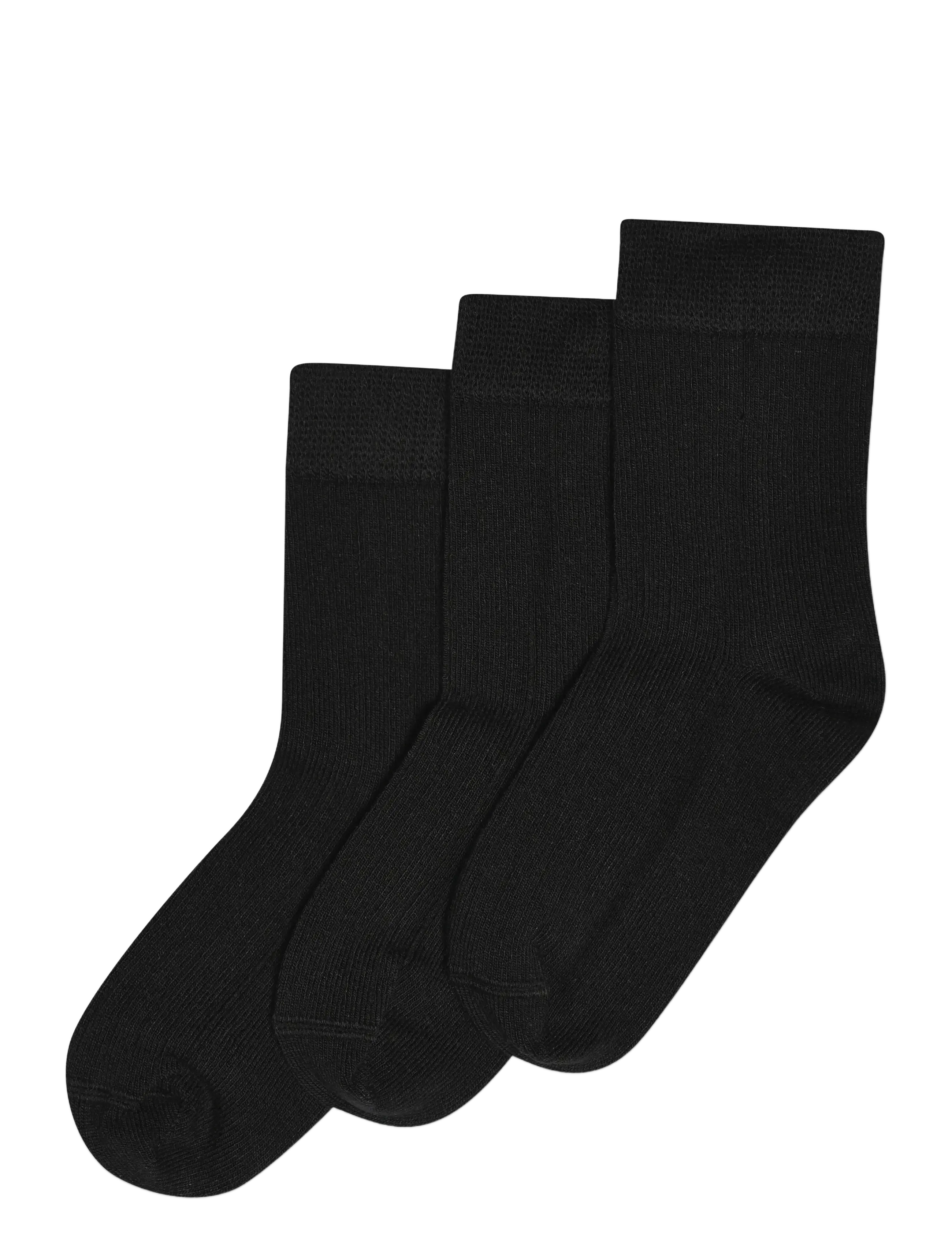 minipop Noos Bamboo Socks 3 Pcs, Børn, Multipakke Strømper, Sort, Str: 23/26Y