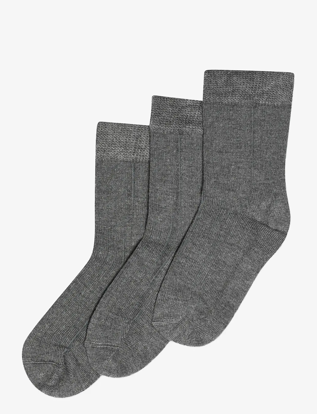 minipop - MiniPop Noos Bamboo Socks 3 Pcs - kojinės - dark grey melange - 0