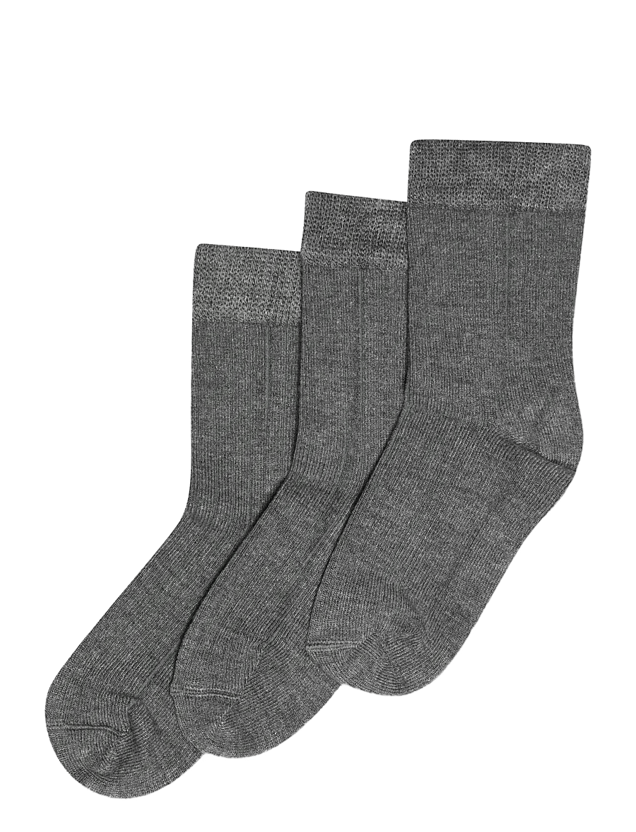 minipop - MiniPop Noos Bamboo Socks 3 Pcs - strümpfe - dark grey melange - 0