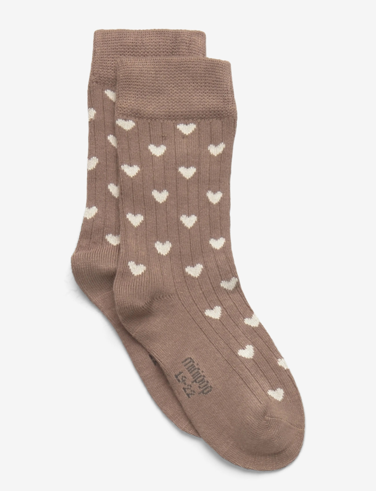 minipop - MiniPop® Bamboo Heart Socks - chocolade brown/off white - 0