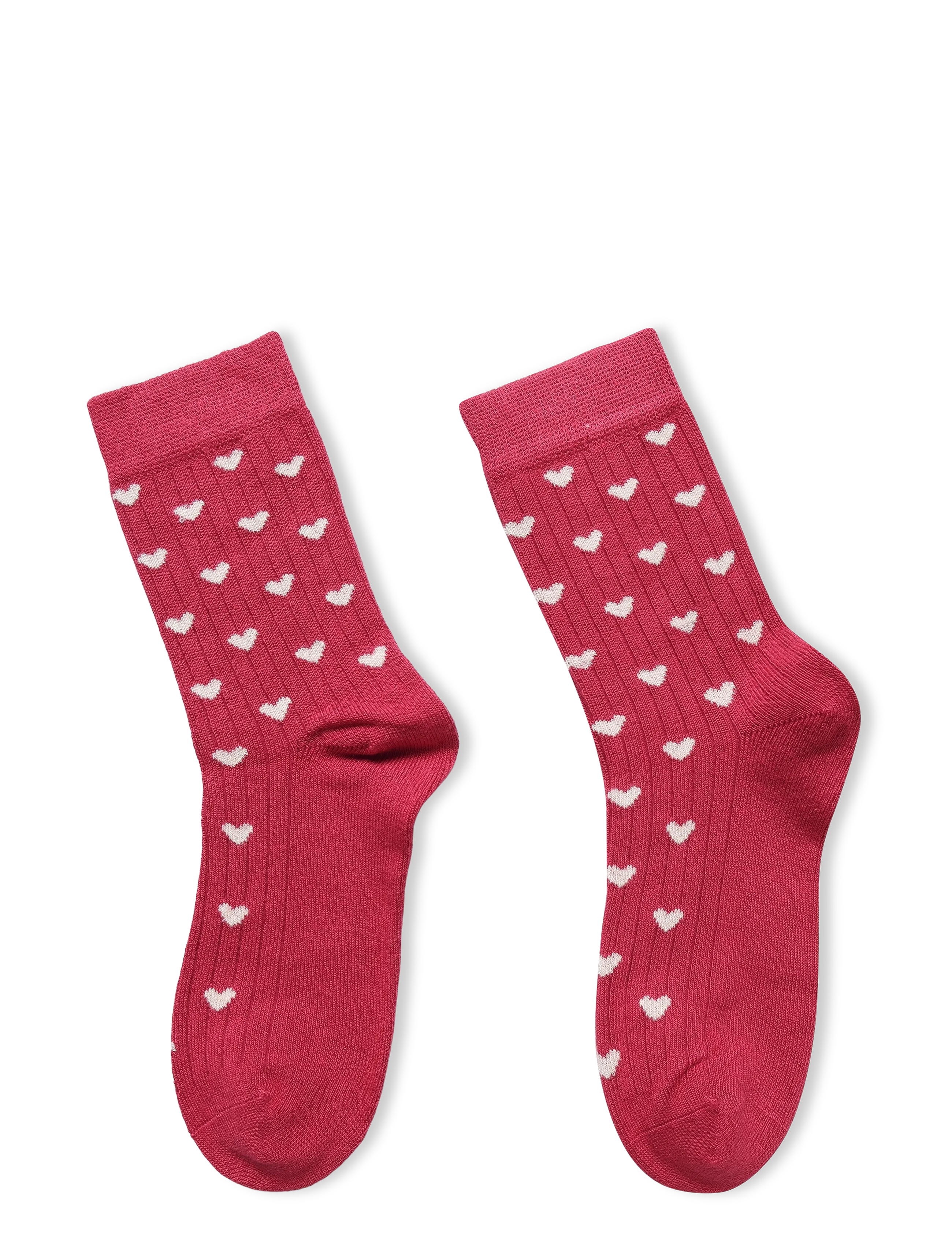 minipop Bamboo Heart Socks, Børn, Hjertesokker, Rød, Str: 31/34