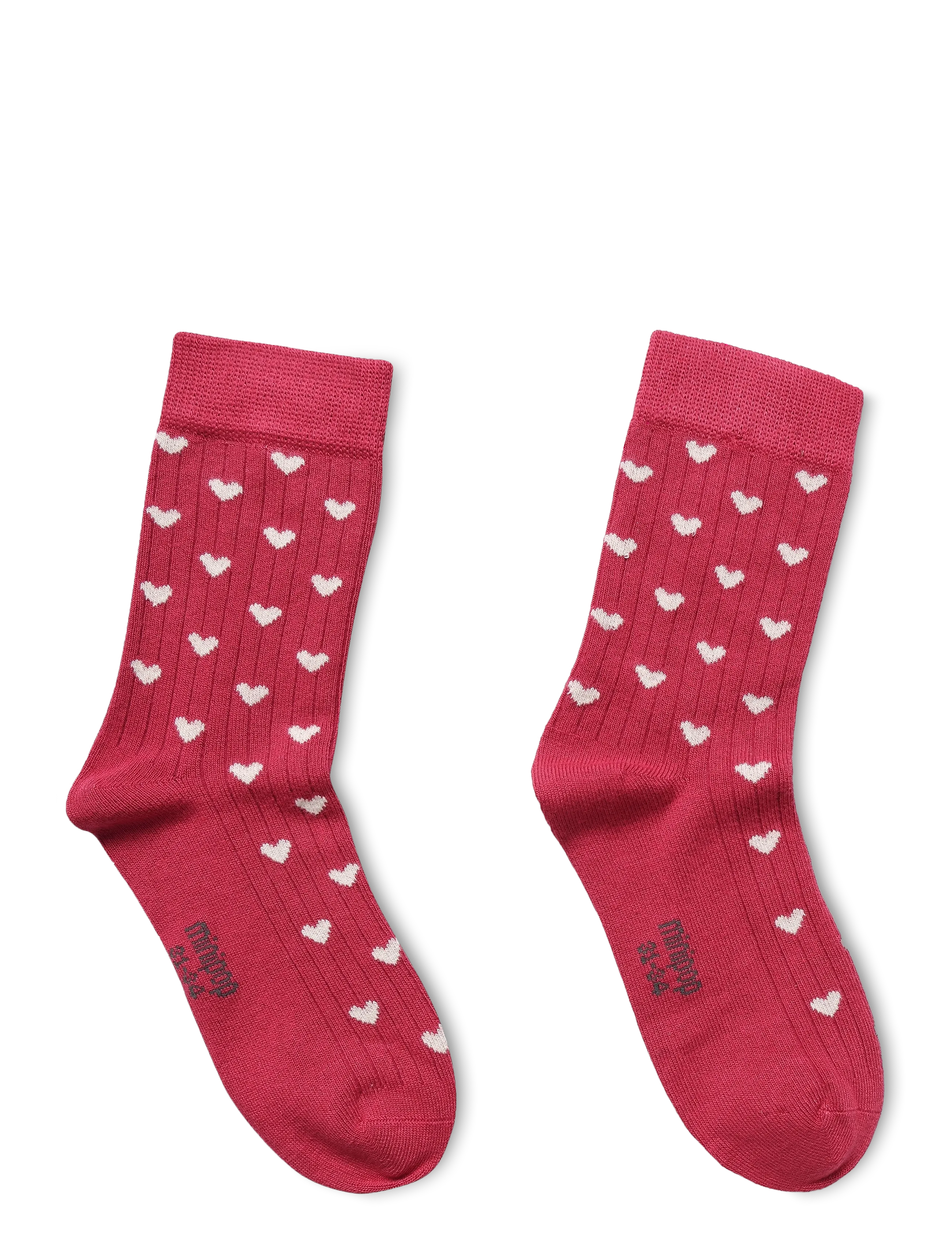 minipop - MiniPop Bamboo Heart Socks - strümpfe - chili pepper/off white - 1