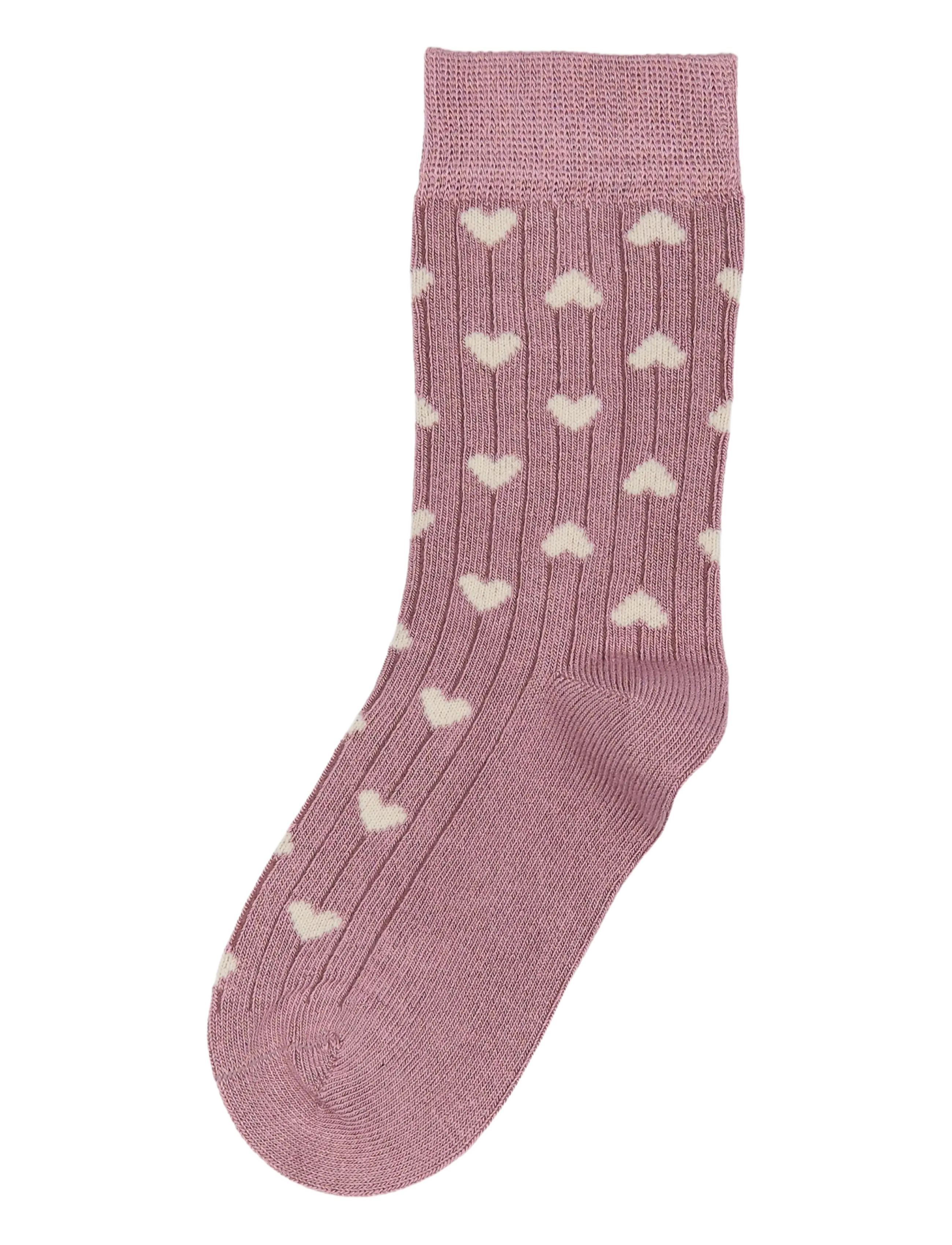 minipop - MPopMorse Bamboo Sock - pale pink/off white - 1