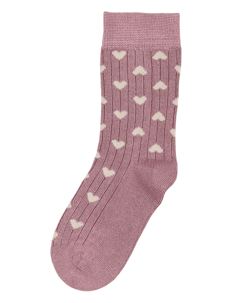 minipop - MiniPop Bamboo Heart Socks - strümpfe - pale pink/off white - 2