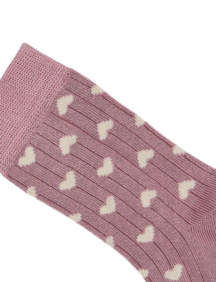 minipop - MiniPop Bamboo Heart Socks - strümpfe - pale pink/off white - 5