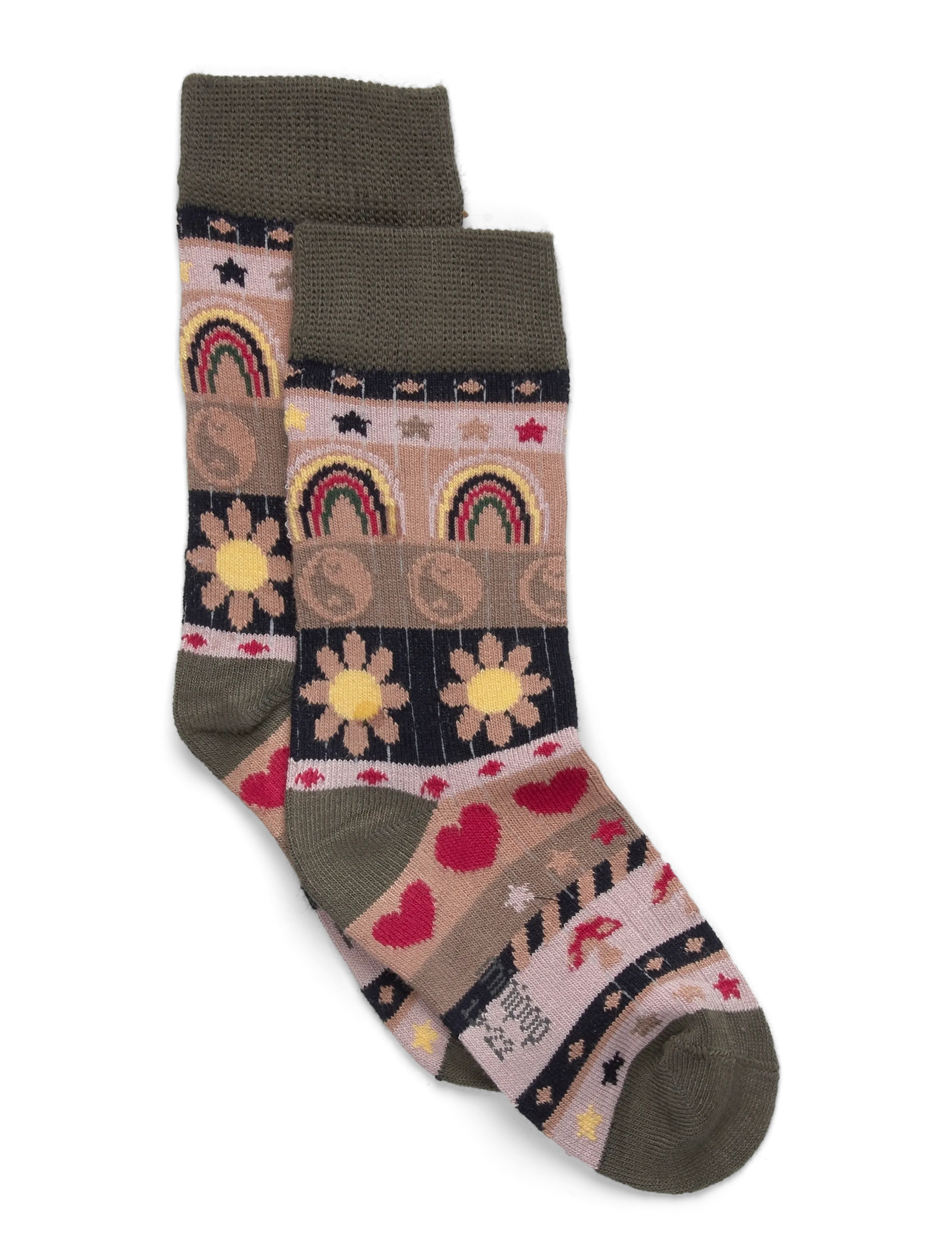 minipop MiniPop® Bamboo Mix Socks - Autumn clothing - FULL PATTERN / khaki/green