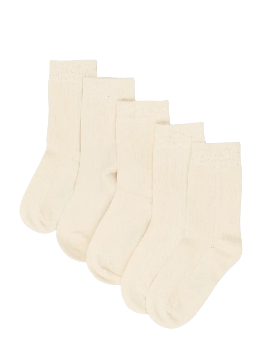 minipop - MiniPop Noos Bamboo Socks 5 Pack - sokid - off white - 0
