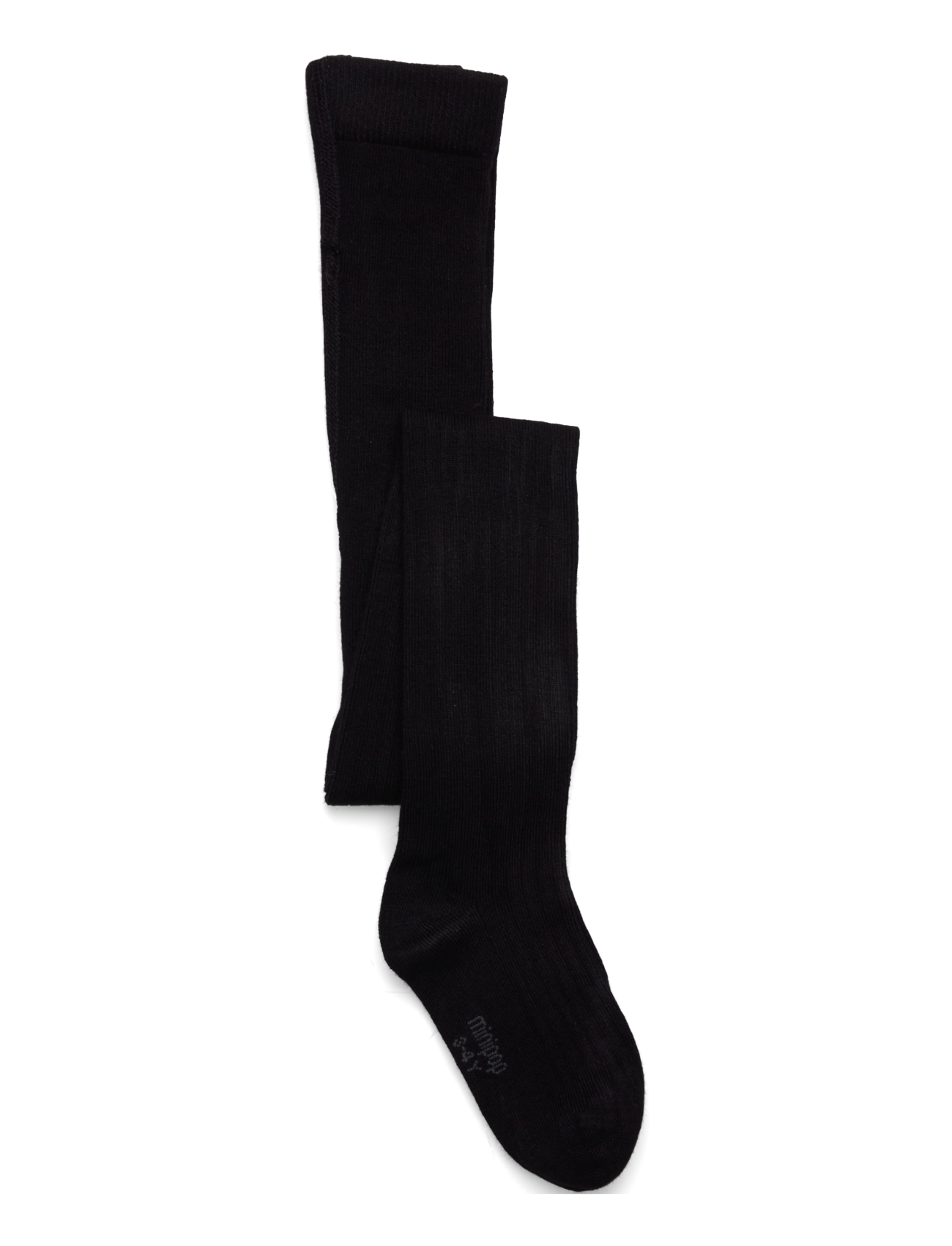 minipop Bamboo Tights, Børn, Børne Ribstrømpebukser, Sort, Str: 5-6Y