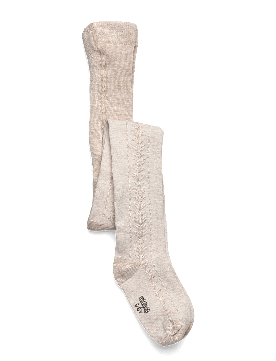 minipop - MiniPop Bamboo Tights - strumpbyxor - off white melange - 0
