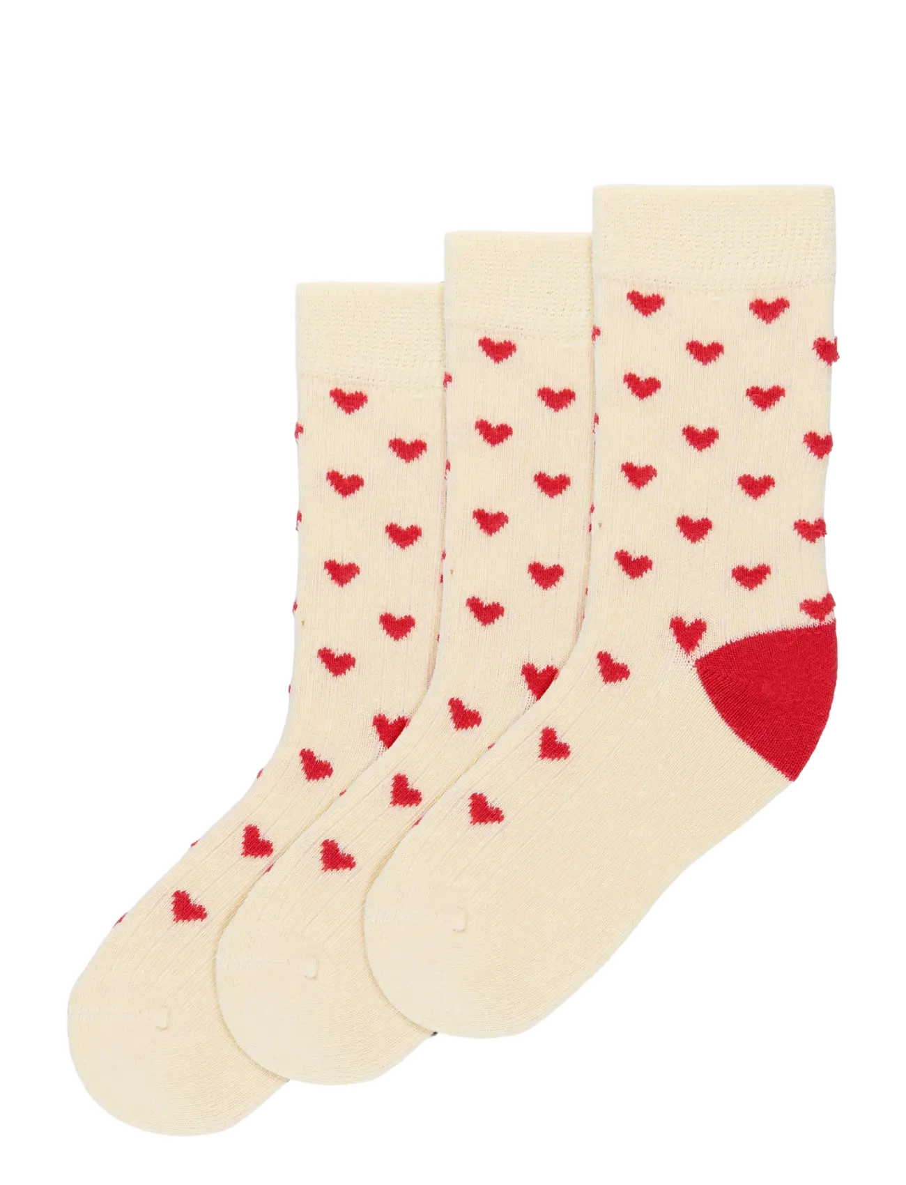 minipop Minipop Bamboo heart socks 3 pack - Kleidung - BRIGHT RED / red