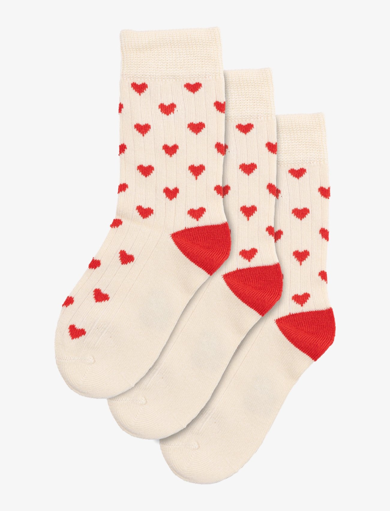 minipop Minipop Bamboo heart socks 3 pack - minipop - BRIGHT RED / red
