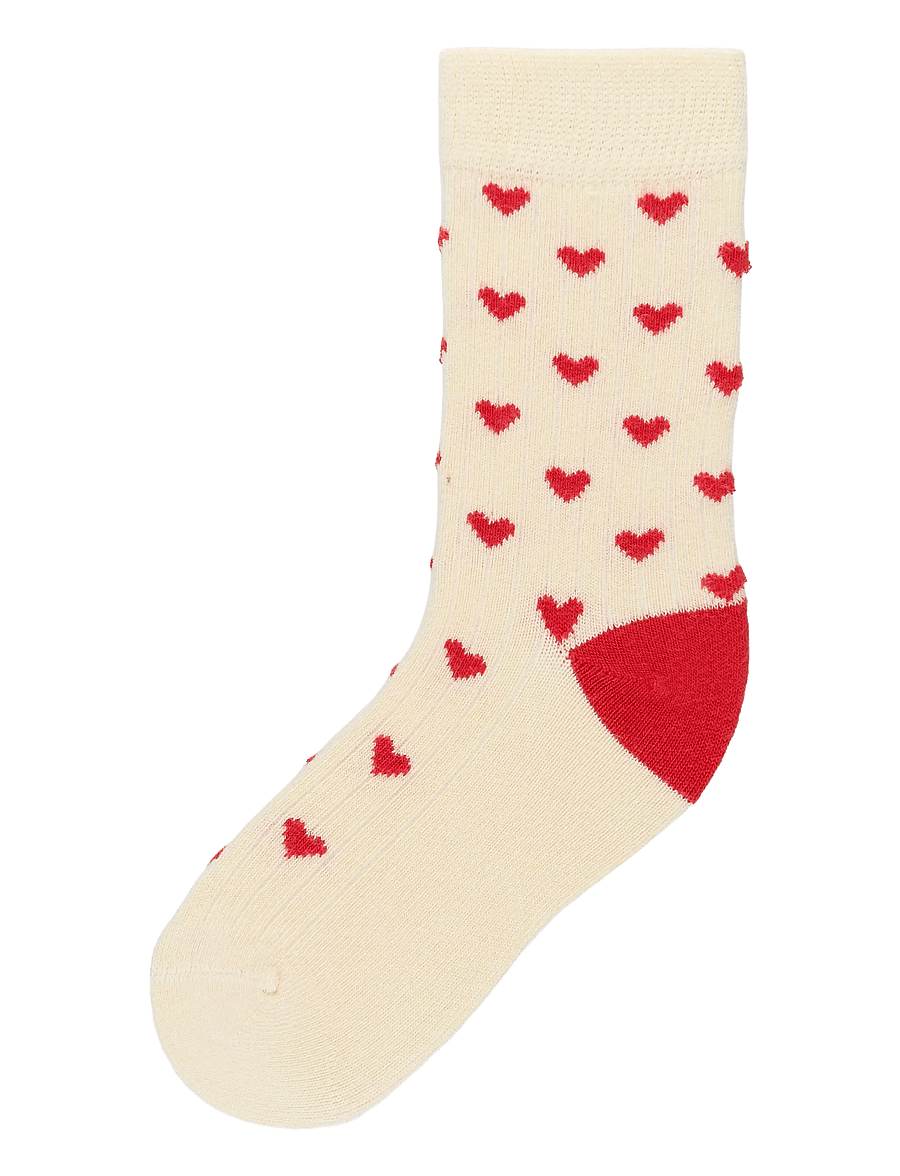 minipop - Minipop Bamboo heart socks 3 pack - strümpfe - bright red - 1