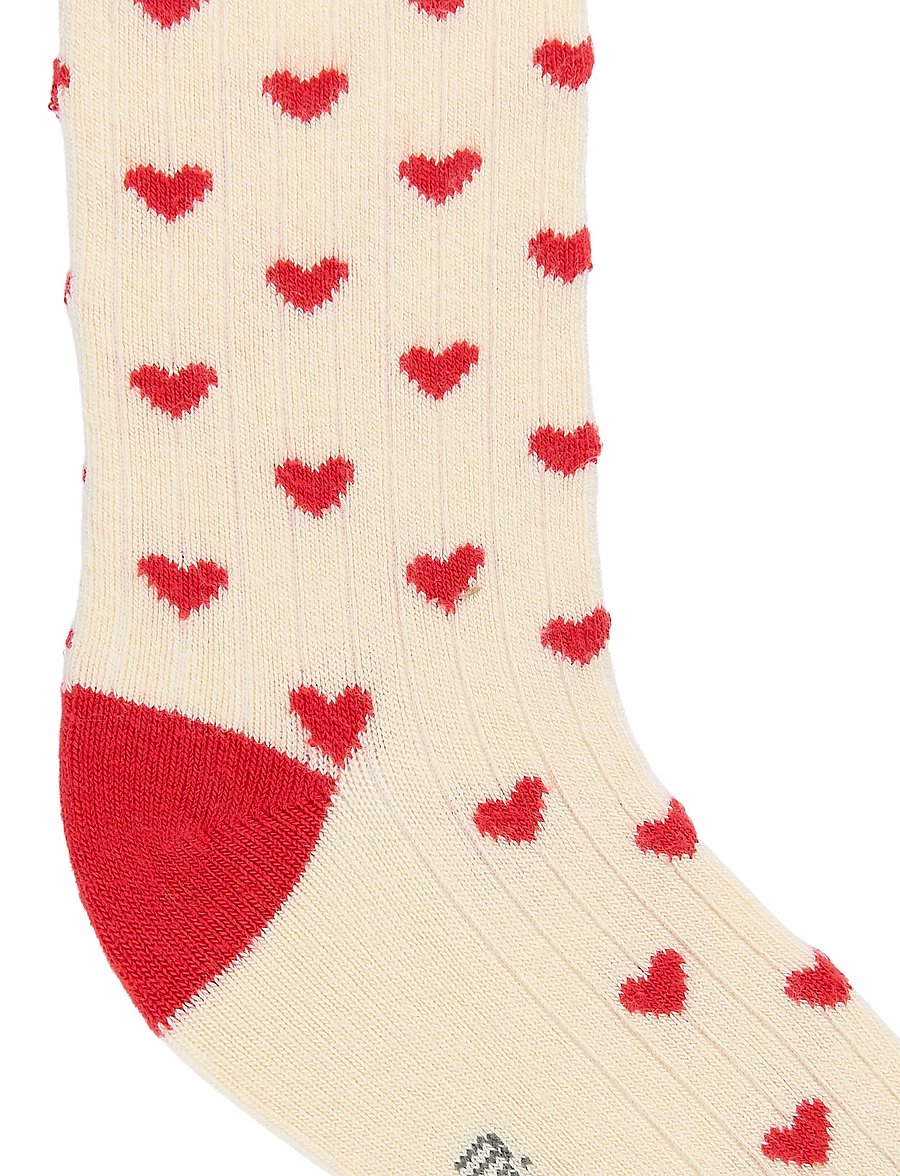 minipop - Minipop Bamboo heart socks 3 pack - strümpfe - bright red - 2