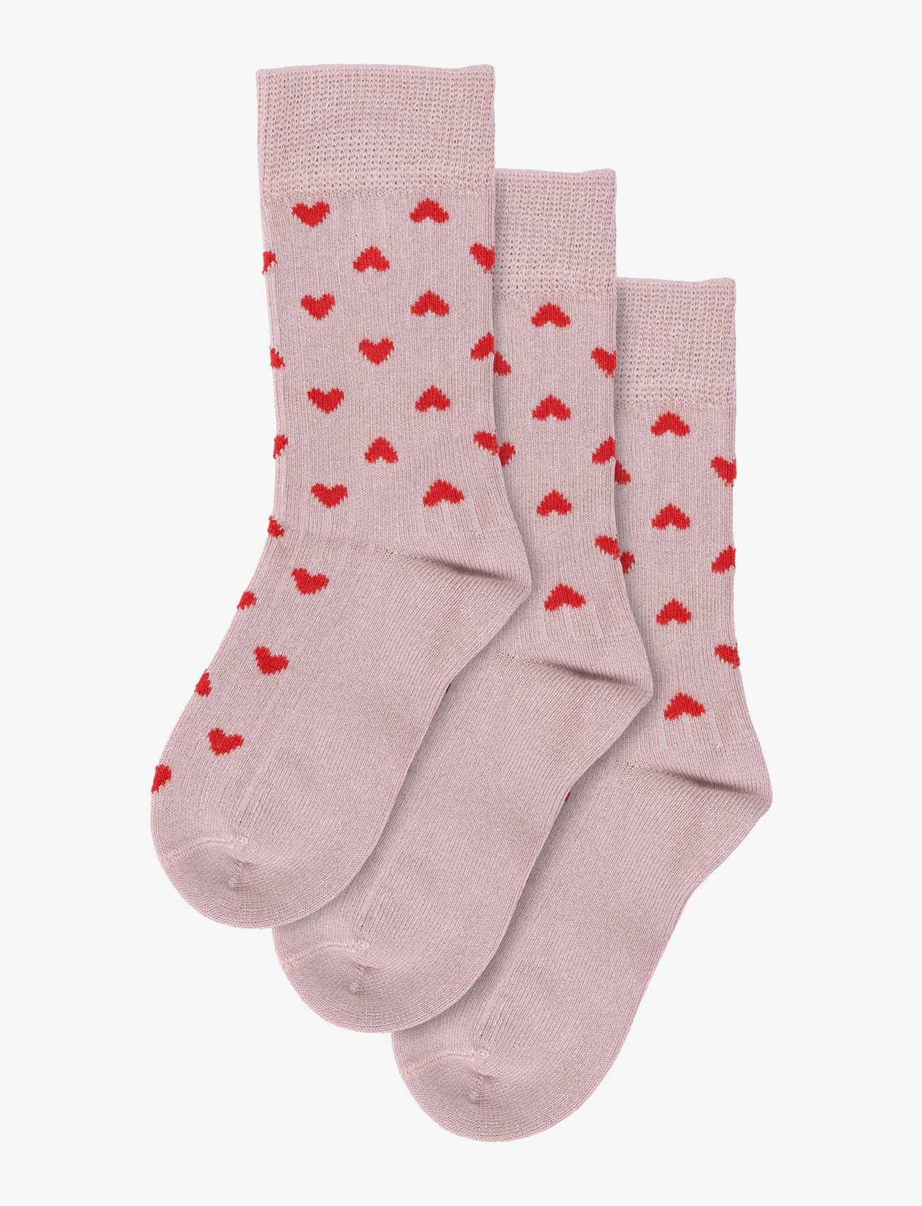 minipop Minipop Bamboo heart socks 3 pack - minipop - ROSE HEART / pink/rose