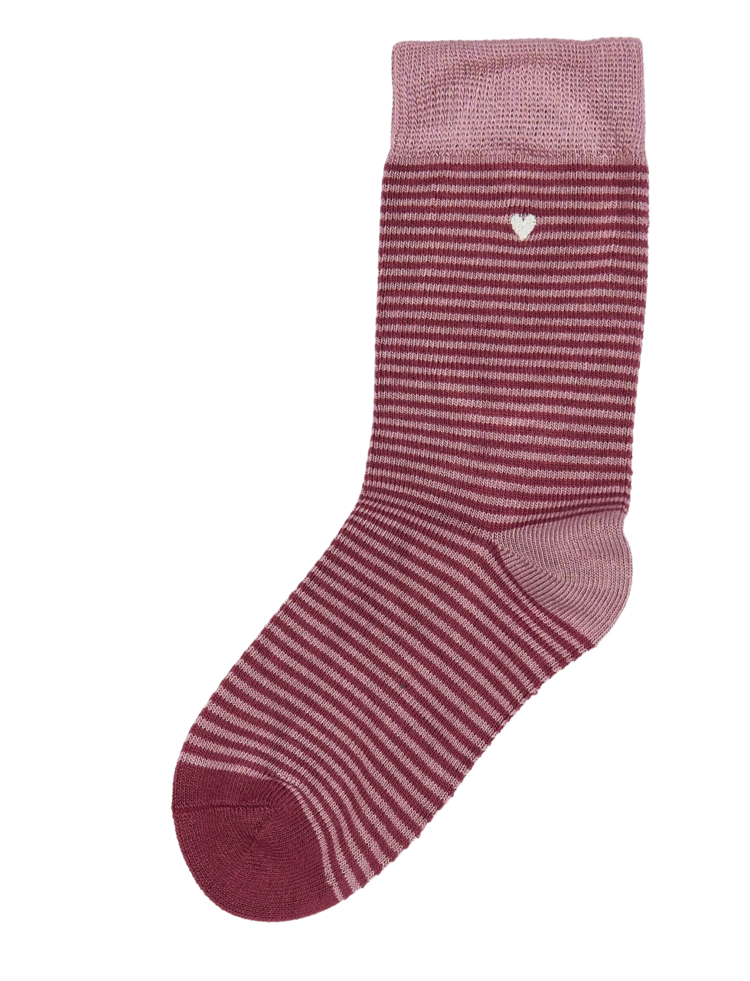 minipop - MPopMorse Bamboo Sock - pale pink/burgendy - 1
