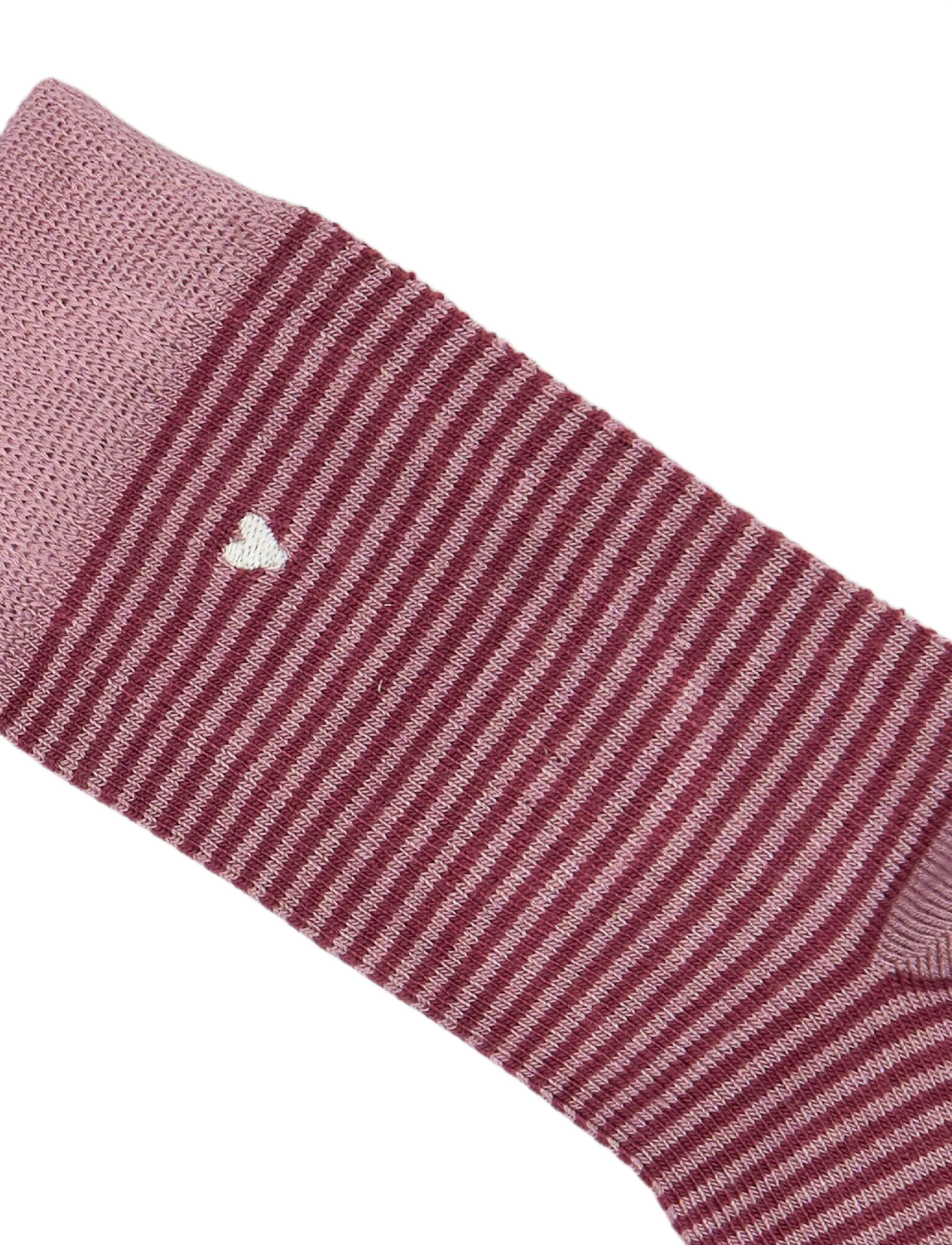 minipop - MPopMorse Bamboo Sock - pale pink/burgendy - 2