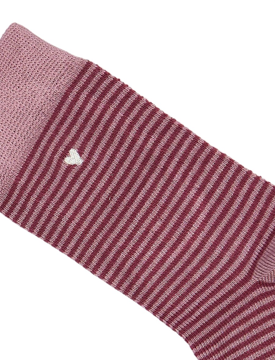 minipop - MPopMorse Bamboo Sock - bebisstrumpor - pale pink/burgendy - 2