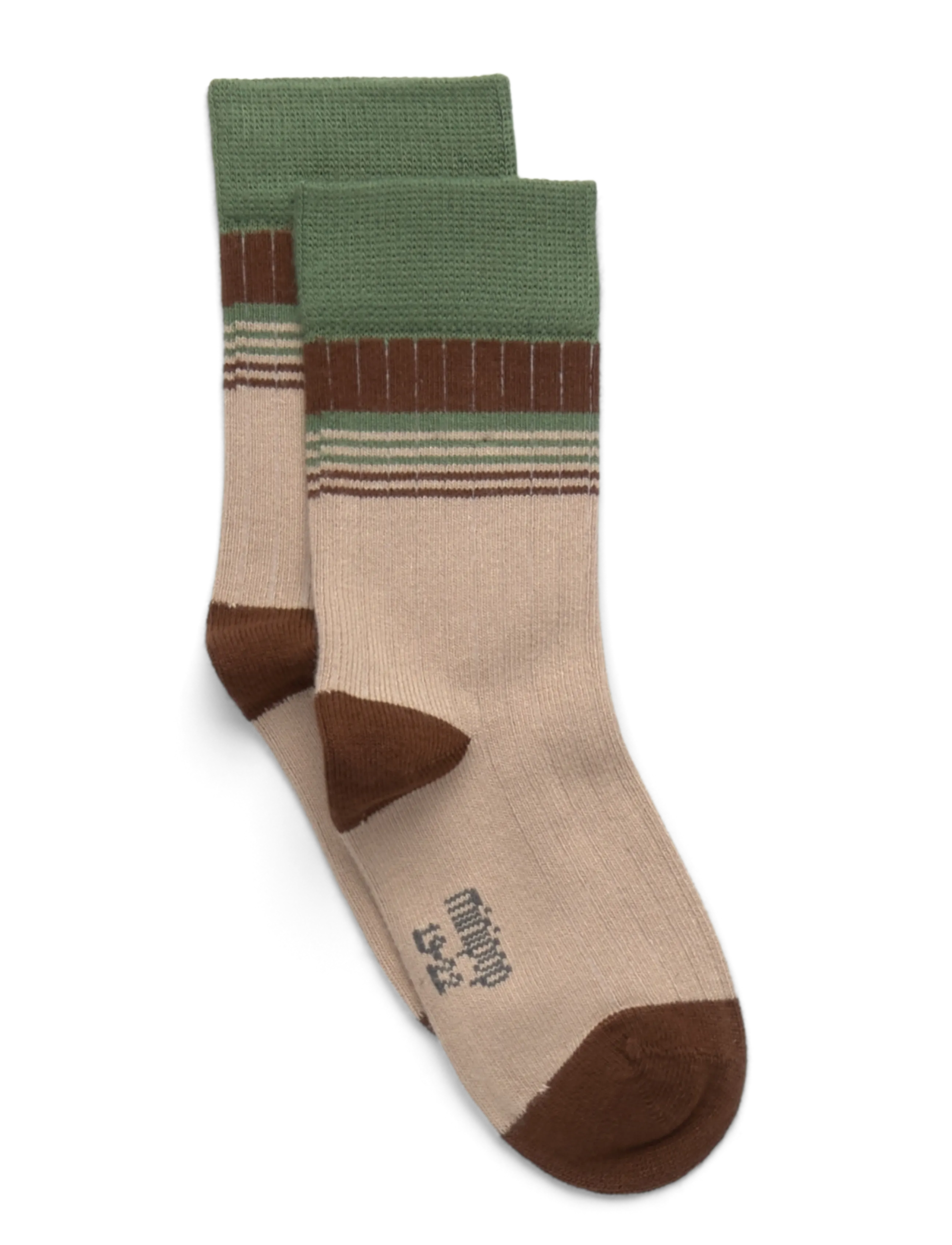MINIPOP Minipop Bamboo Mix Stripes Socken Beige - 27/30 - Kinder