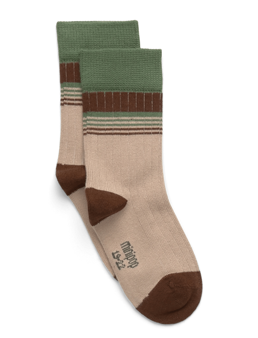 minipop - MiniPop® Bamboo Mix Stripes Socks - strumpor - green - 0