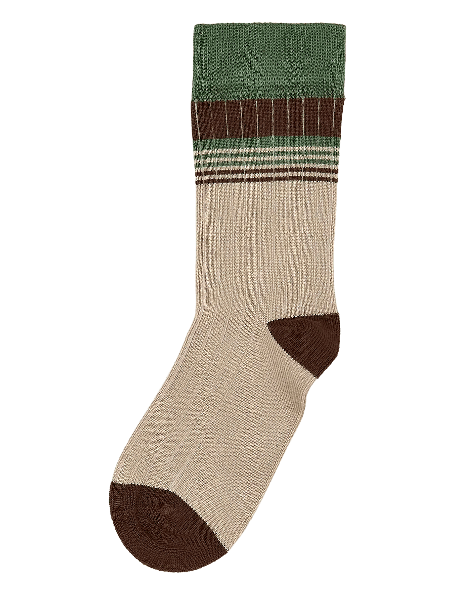 minipop - MiniPop® Bamboo Mix Stripes Socks - strumpor - green - 1
