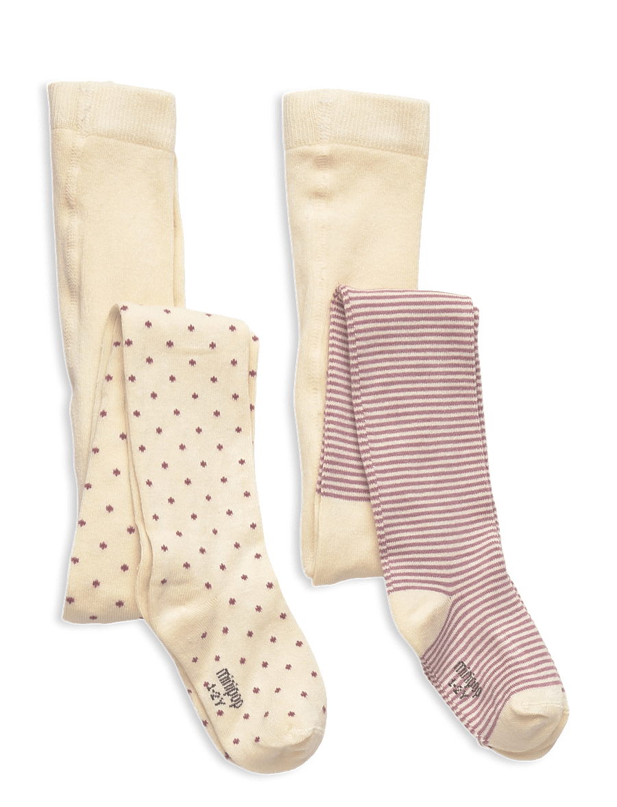 minipop - MiniPop® Bamboo Tights 2 pack - sokkabuxur - pale pink - 0
