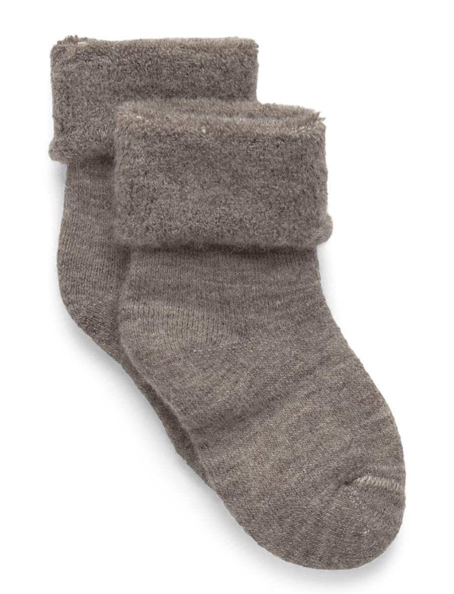 minipop - Minipop Wool Baby Sock - baby-socken - brown melange - 0