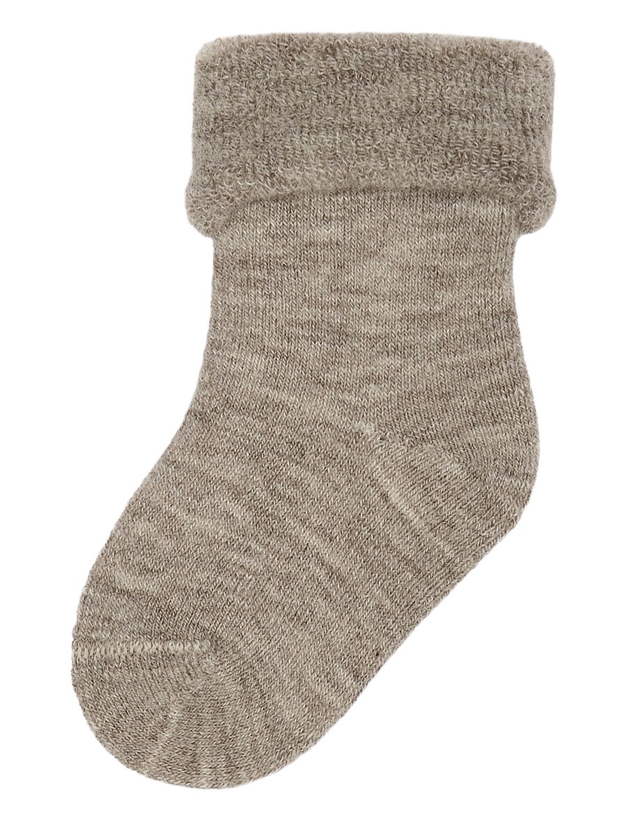 minipop - Minipop Wool Baby Sock - baby-socken - brown melange - 1