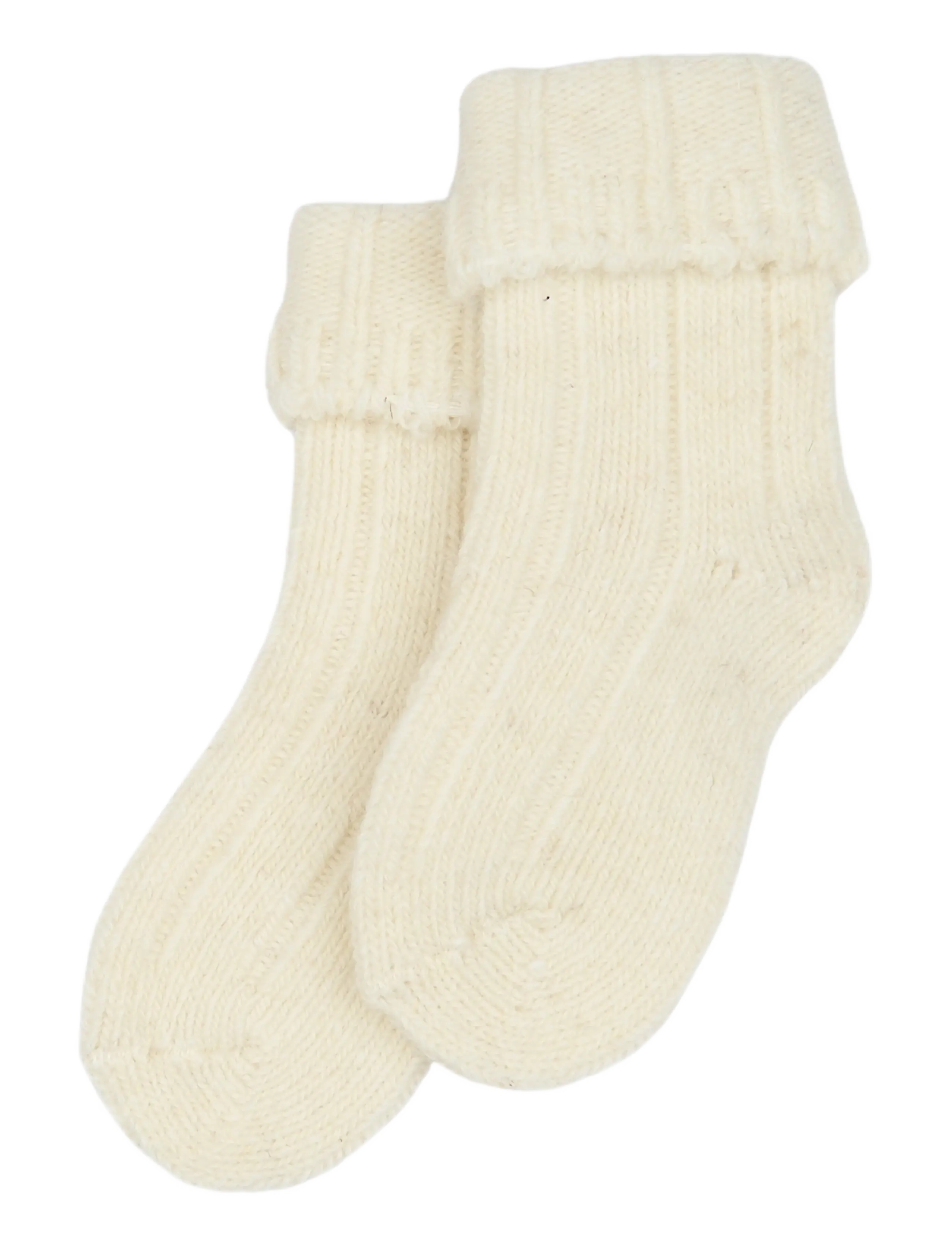 minipop Wool Heavy Baby Sock, Kinder, Antirutsch Babysocken, Creme, Gr.23/26