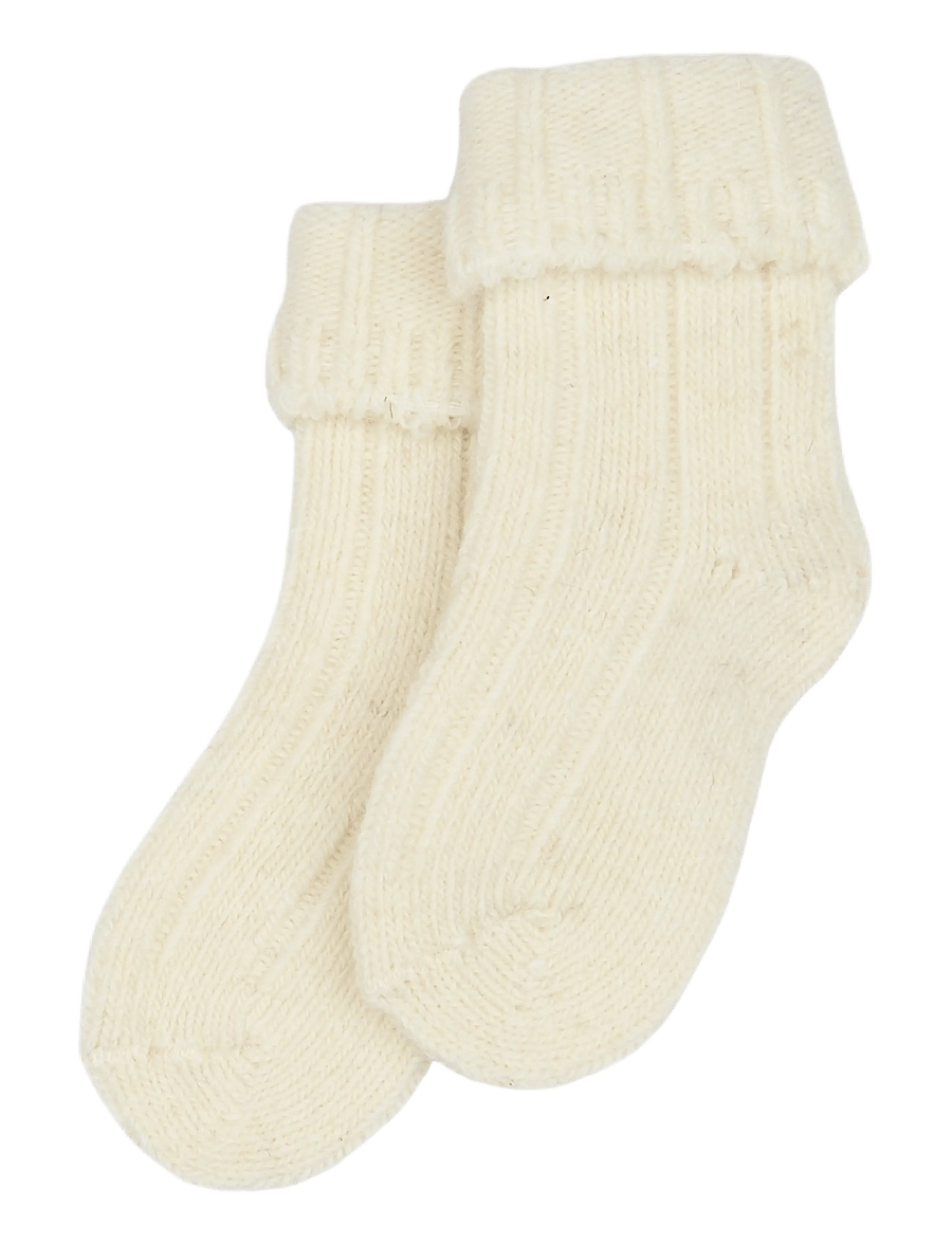 minipop - Minipop Wool Heavy Baby Sock - babysokker - off white - 0