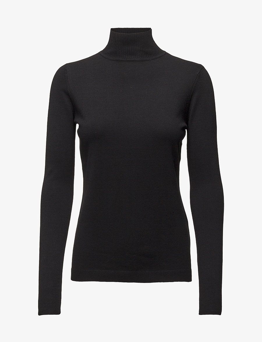 Minus - Lana Rullekrave Strik - rollkragenpullover - black - 0