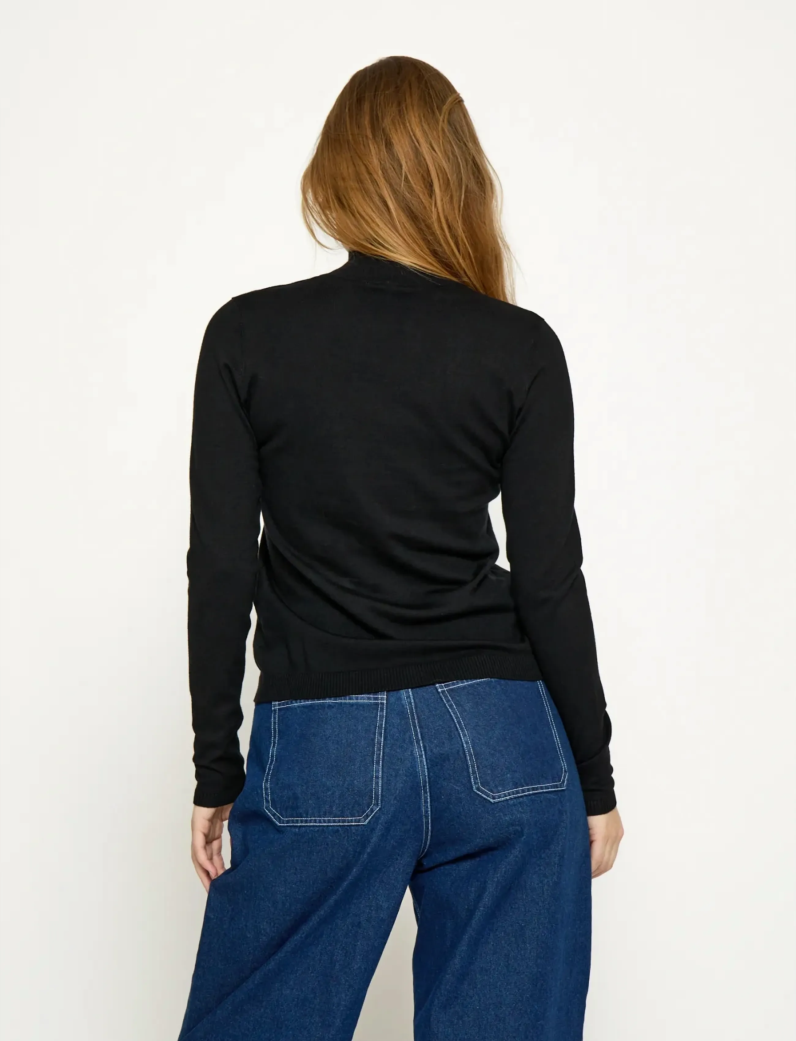 Minus - Lana Rullekrave Strik - poolopaidat - black - 3
