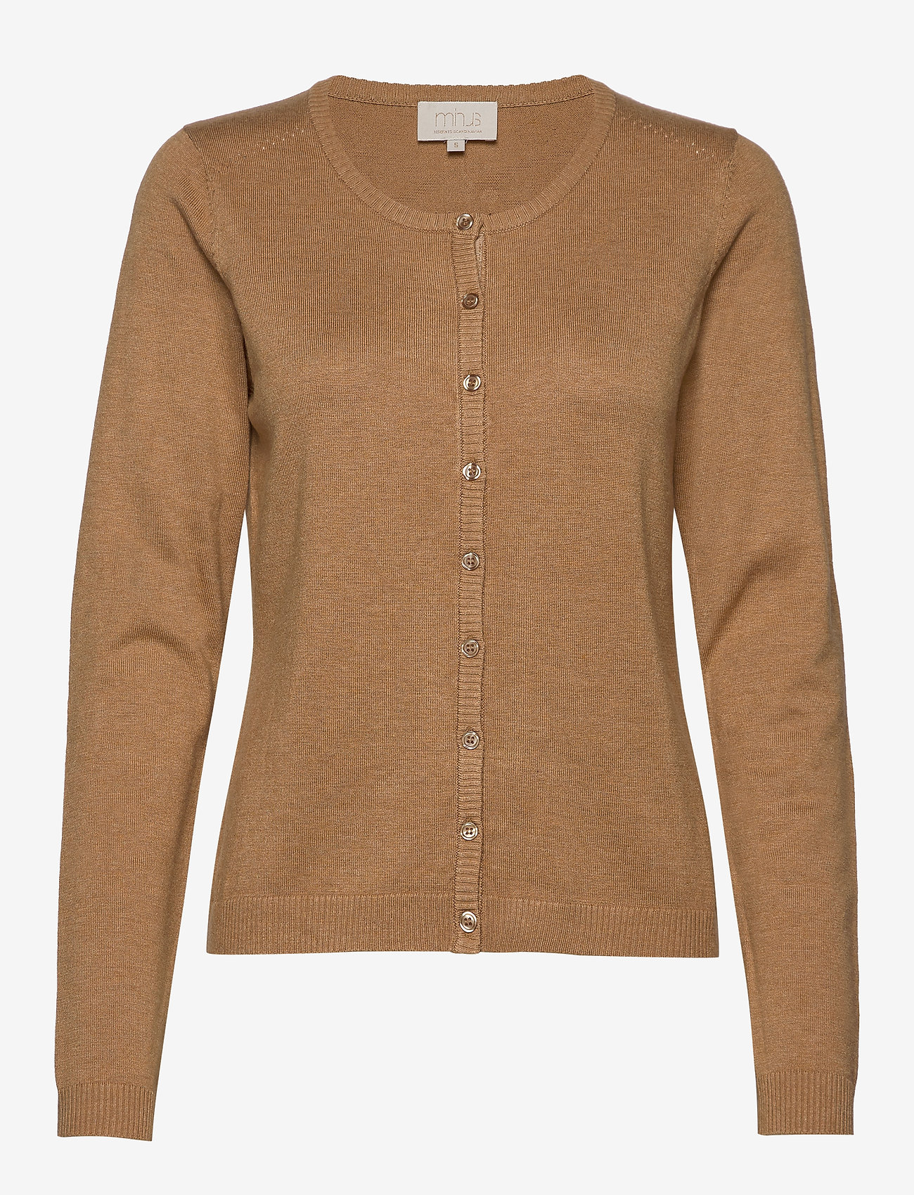 Minus - New Laura Cardigan - megzti drabužiai - almond melange - 0