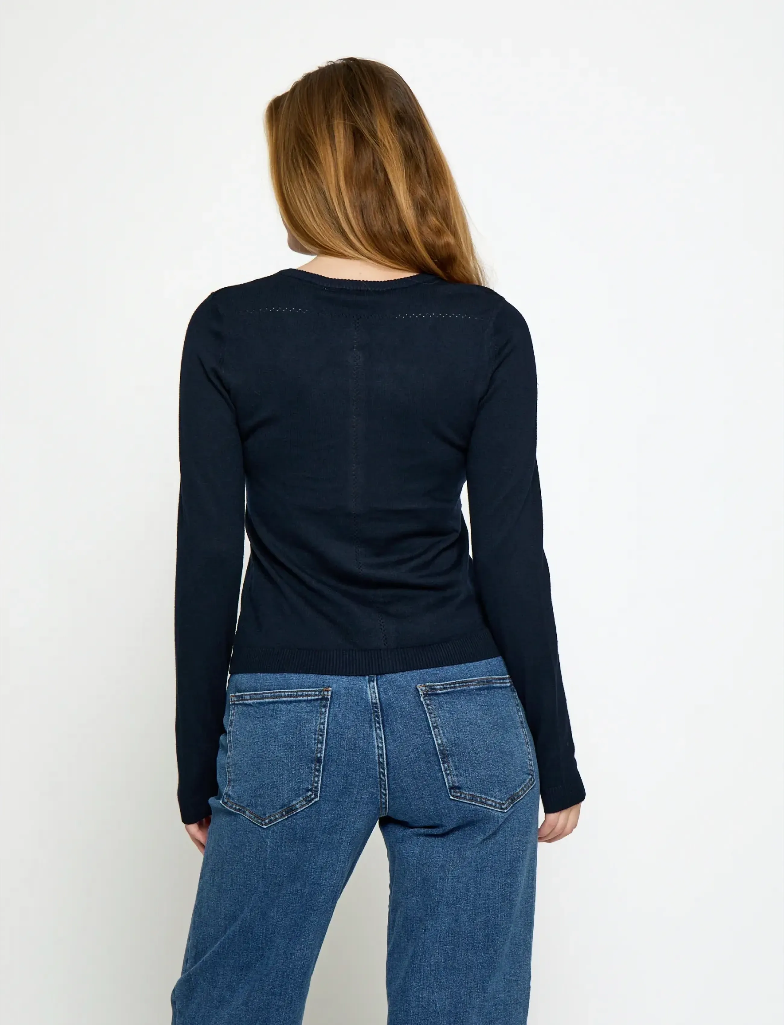 Minus - New Laura Cardigan - koftor - black iris solid - 3