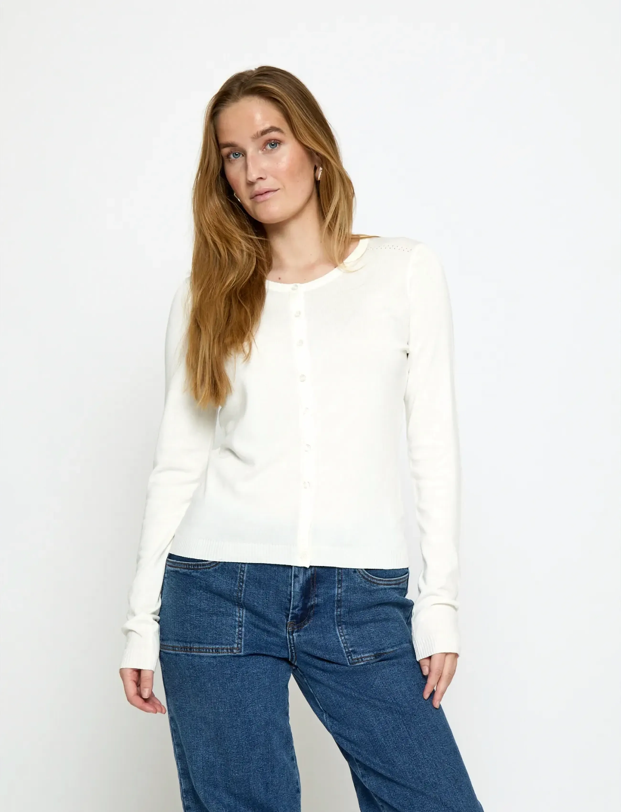 Minus New Laura Cardigan, S, Knitwear, Weiß - Cardigans, Frauen
