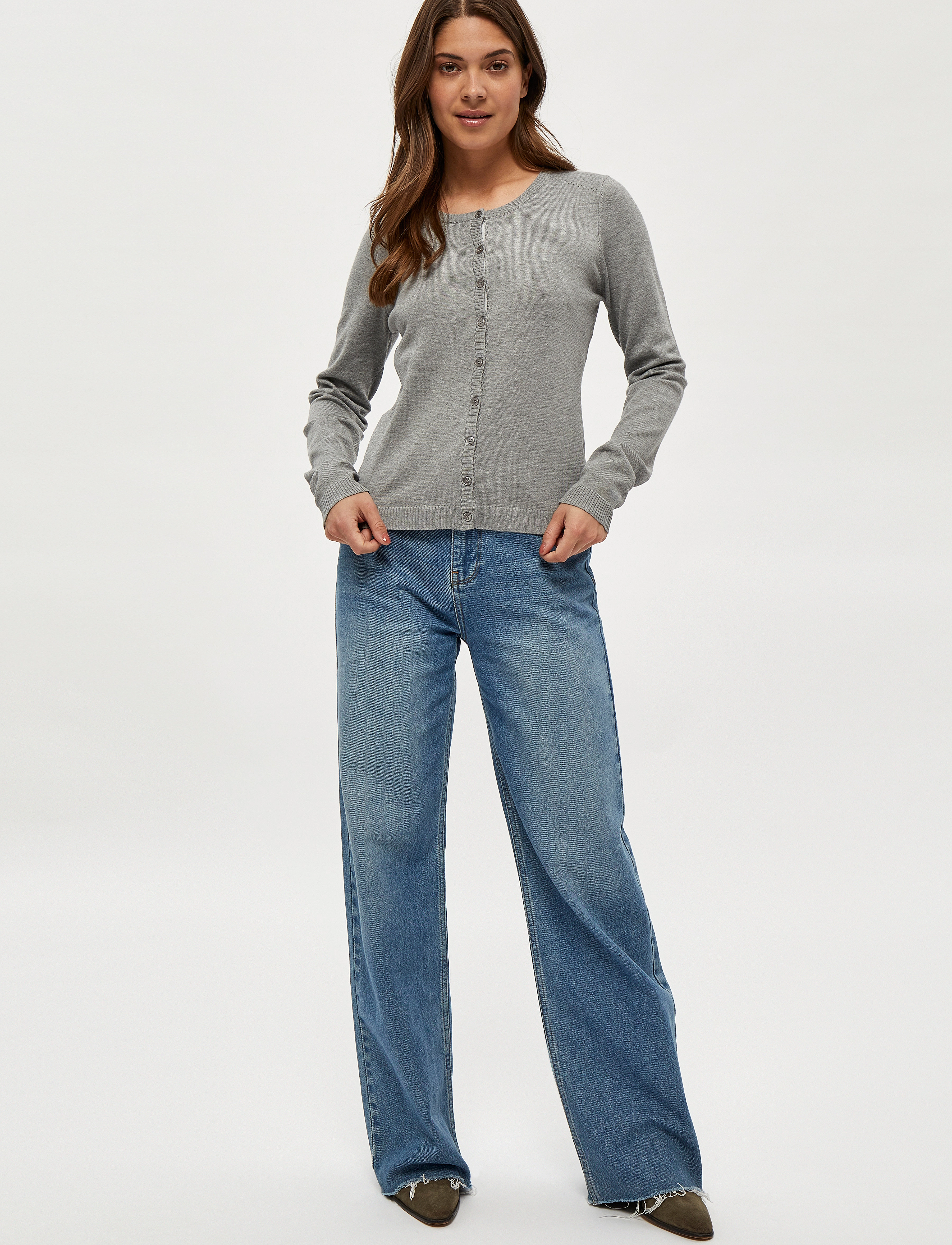 Minus - New Laura Cardigan - cardigans - light grey melange - 5