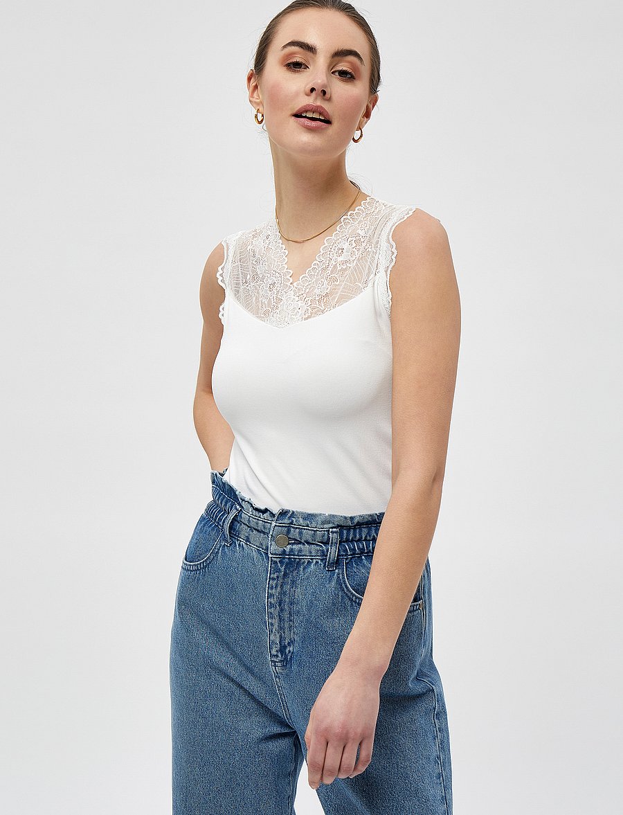 Minus - Vanessa top - Ärmellose tops - broken white - 0