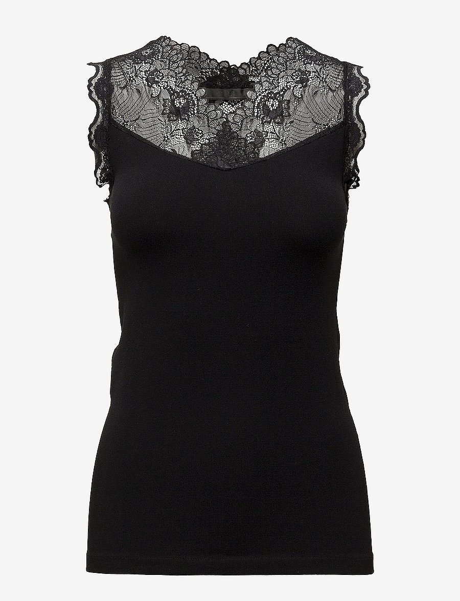 Minus - Vanessa top - sleeveless tops - sort - 1