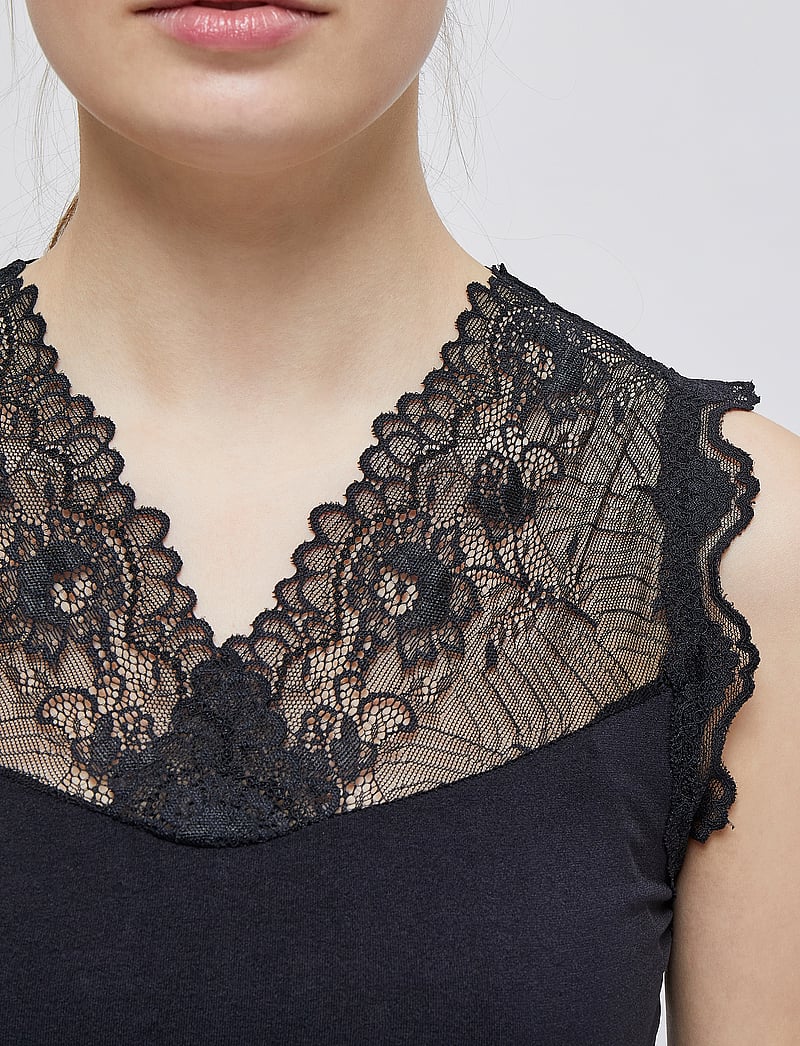 Minus - Vanessa top - mouwloze tops - sort - 0