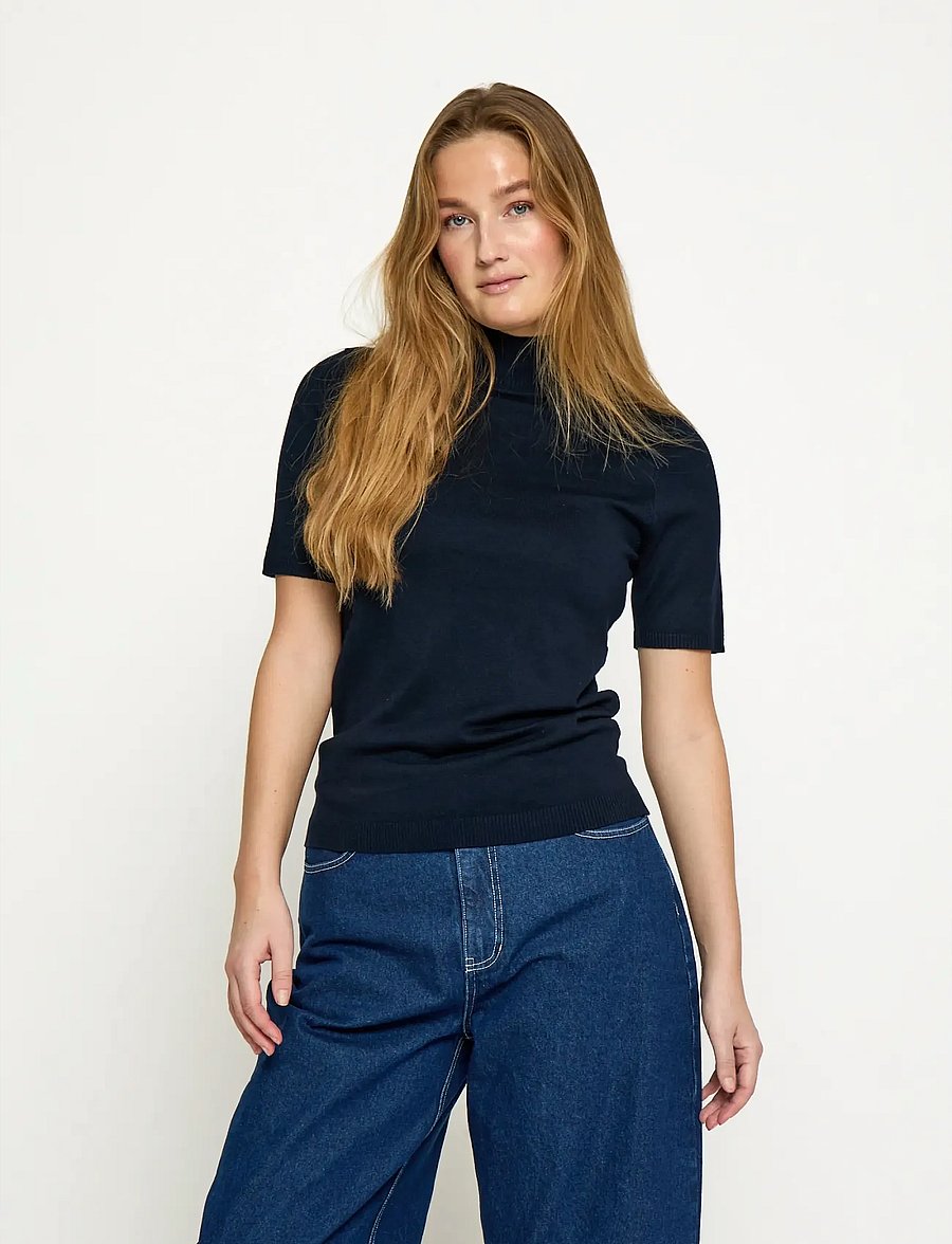 Minus - Lima Rullekrave Strik - rullekraver - black iris solid - 0