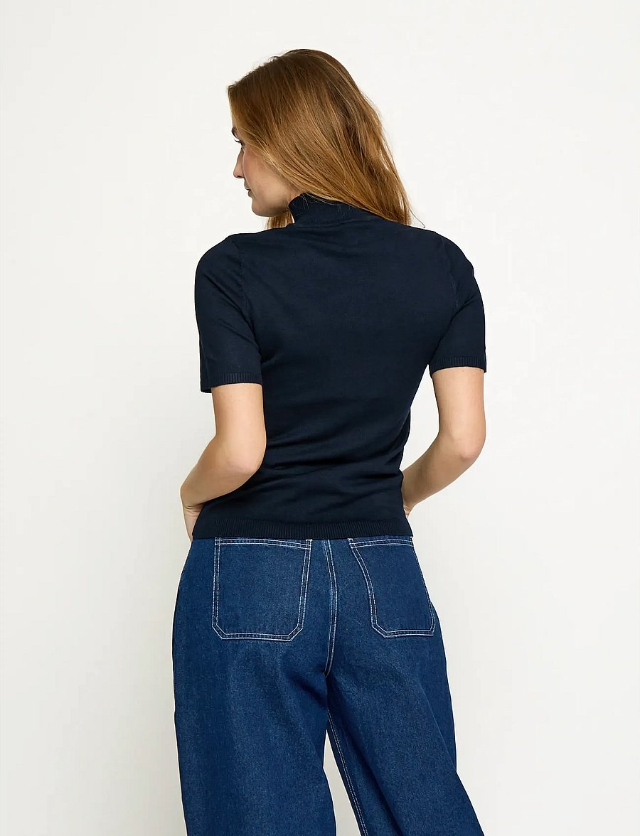 Minus - Lima Rullekrave Strik - rullekraver - black iris solid - 3