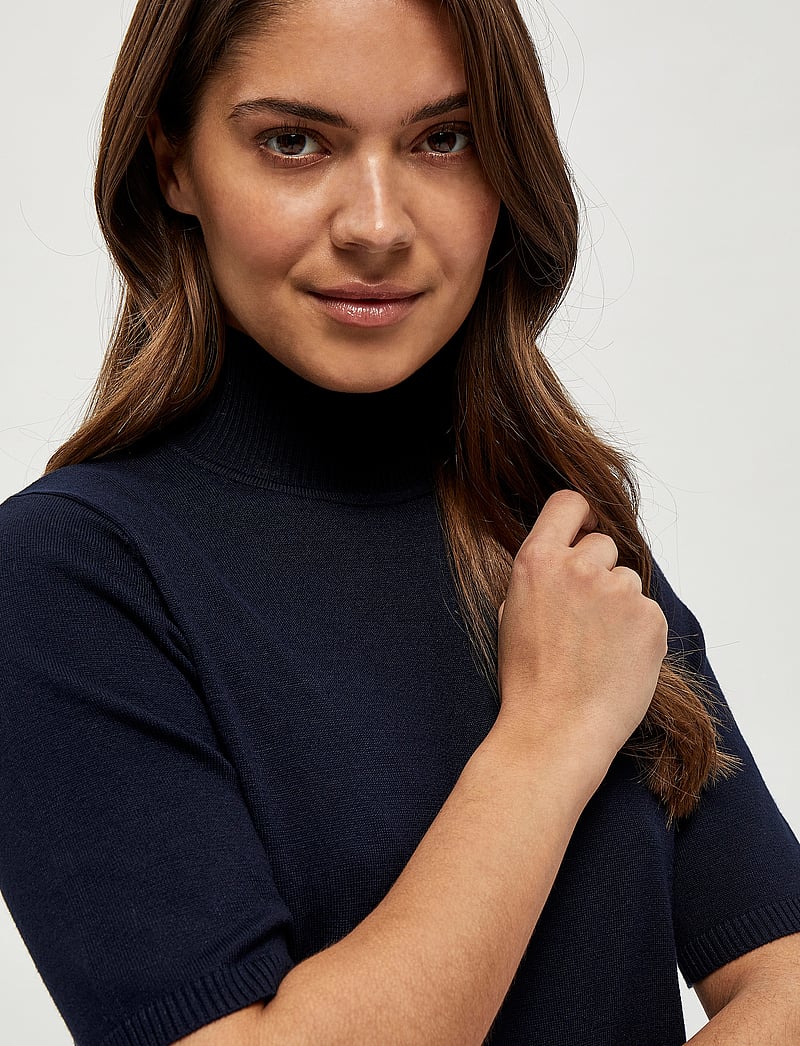 Minus - Lima Rullekrave Strik - rullekraver - black iris solid - 4