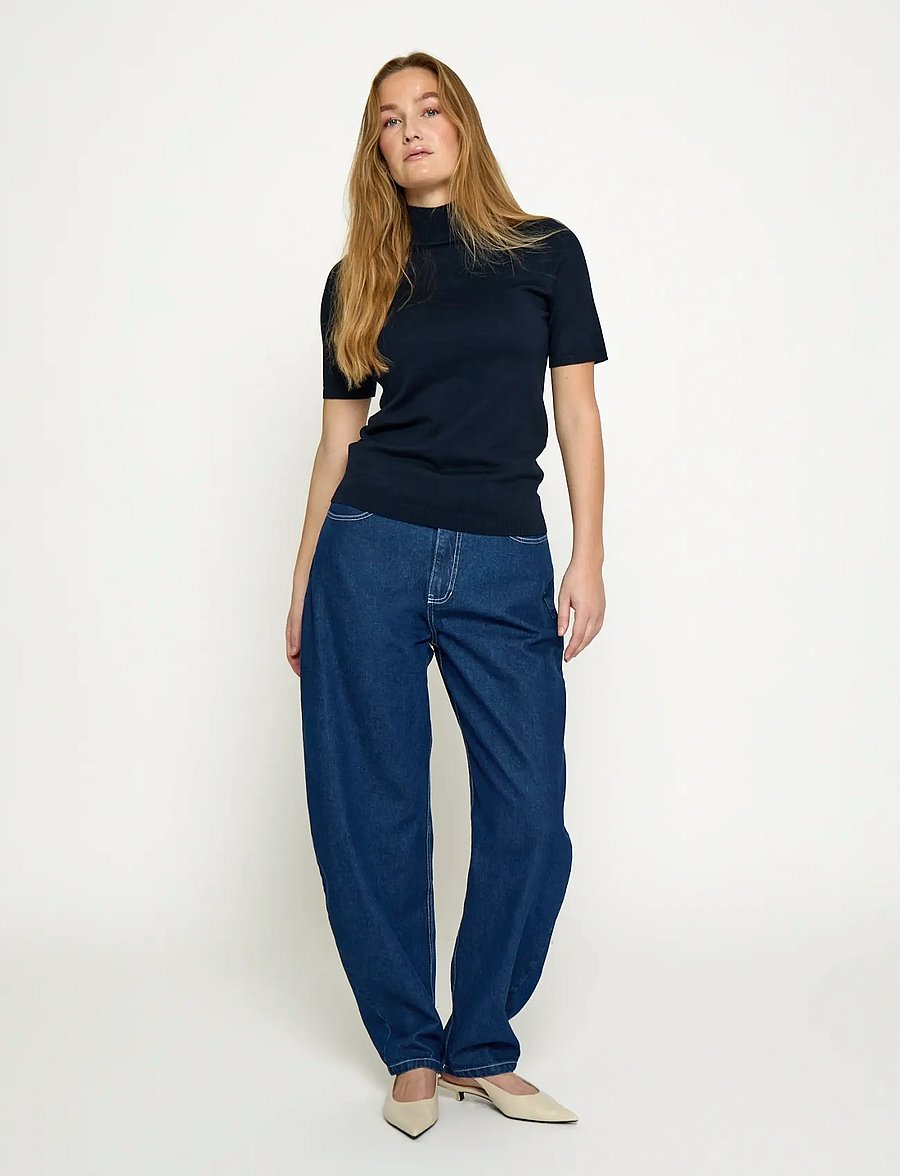 Minus - Lima Rullekrave Strik - rullekraver - black iris solid - 4