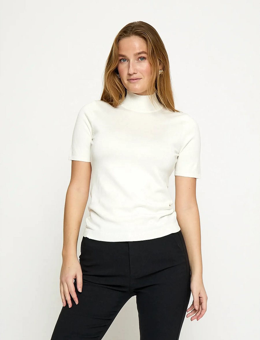 Minus - Lima Rullekrave Strik - turtlenecks - broken white - 0
