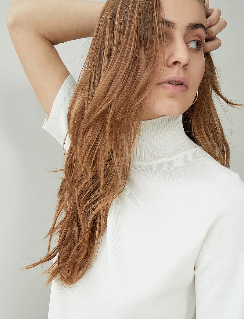 Minus - Lima Rullekrave Strik - polotröjor - broken white - 3