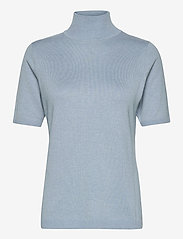 Minus - Lima roll neck knit - turtlenecks - dusty blue melange - 0