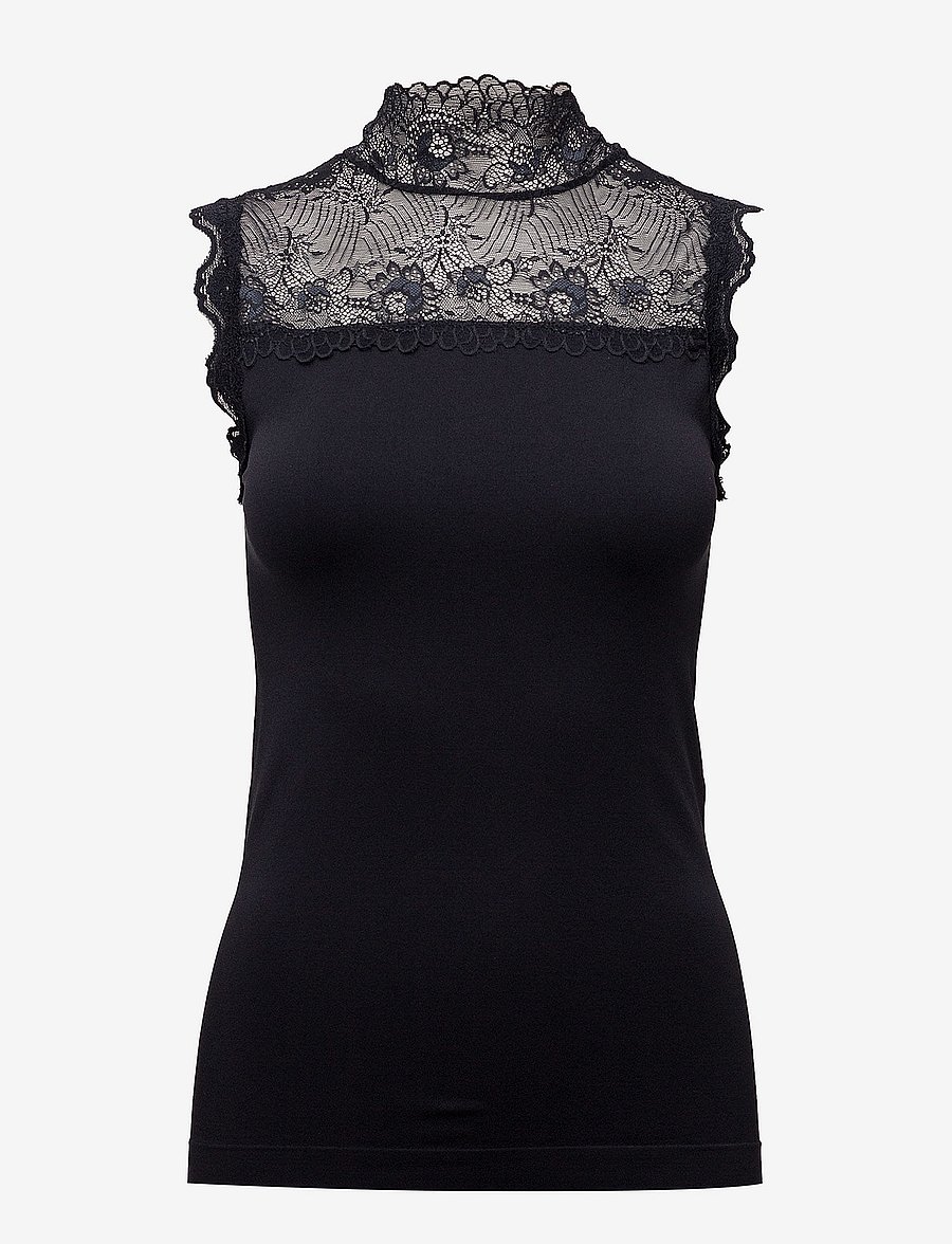 Minus - Vanessa high neck - Ärmellose blusen - sort - 1